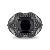 Enchanted Disney Villains Maleficent Onyx and 0.45 CT. T.W. Black Diamond Ring in Black Rhodium Sterling Silver