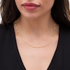 Thumbnail Image 1 of Italian Gold Oval Cubic Zirconia Mesh Cage Station Necklace in 14K Gold