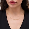 Thumbnail Image 2 of Oval Cubic Zirconia Mesh Cage Station Necklace in 14K Gold
