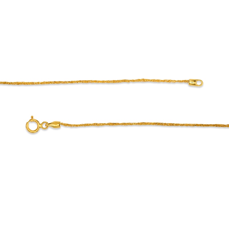 Italian Gold Oval Cubic Zirconia Mesh Cage Station Necklace in 14K Gold|Peoples Jewellers