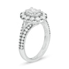 Thumbnail Image 2 of Vera Wang Love Collection 1.45 CT. T.W. Oval Diamond Frame Engagement Ring in 14K White Gold with Black Rhodium