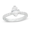 Thumbnail Image 0 of Vera Wang Love Collection 1.29 CT. T.W. Certified Oval Diamond Engagement Ring in 14K White Gold (I/SI2)