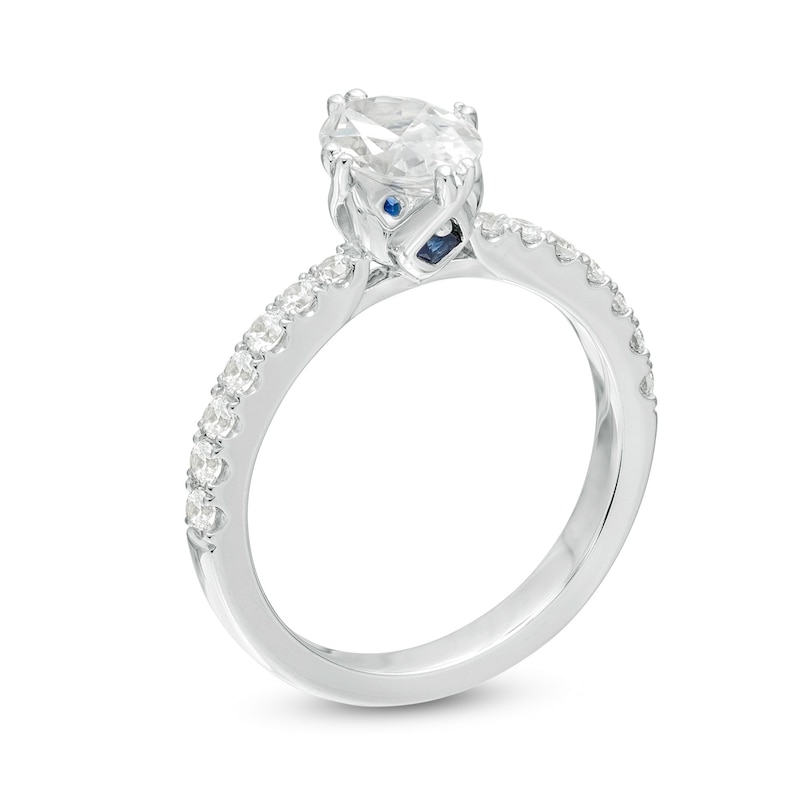 Vera Wang Love Collection 1.29 CT. T.W. Certified Oval Diamond Engagement Ring in 14K White Gold (I/SI2)