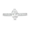 Thumbnail Image 2 of Vera Wang Love Collection 1.29 CT. T.W. Certified Oval Diamond Engagement Ring in 14K White Gold (I/SI2)