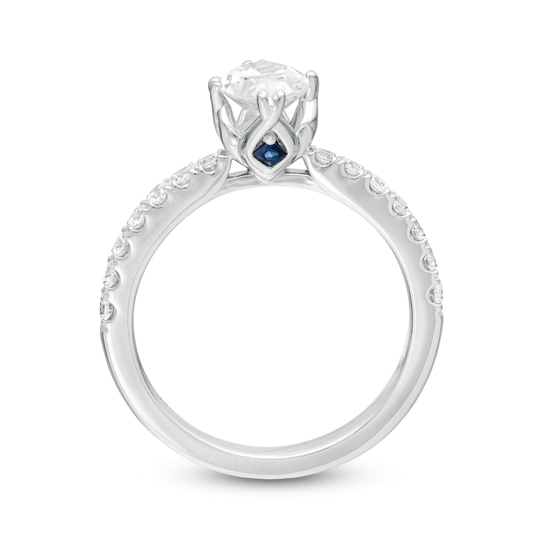 Vera Wang Love Collection 1.29 CT. T.W. Certified Oval Diamond Engagement Ring in 14K White Gold (I/SI2)