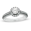 Thumbnail Image 1 of Vera Wang Love Collection 0.95 CT. T.W. Diamond Frame Engagement Ring in 14K White Gold with Black Rhodium