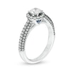 Thumbnail Image 2 of Vera Wang Love Collection 0.95 CT. T.W. Diamond Frame Engagement Ring in 14K White Gold with Black Rhodium