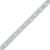 Thumbnail Image 1 of 0.25 CT. T.W. Baguette and Round Diamond Tennis Bracelet in Sterling Silver - 7.5"