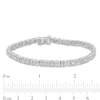 Thumbnail Image 2 of 0.25 CT. T.W. Baguette and Round Diamond Tennis Bracelet in Sterling Silver - 7.5"