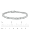 Thumbnail Image 3 of 0.25 CT. T.W. Baguette and Round Diamond Tennis Bracelet in Sterling Silver - 7.5"