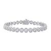 Thumbnail Image 0 of 0.99 CT. T.W. Diamond Open Rope-Textured Frame Tennis Bracelet in Sterling Silver