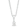 Thumbnail Image 0 of 0.085 CT. Diamond Solitaire Pendant in 10K White Gold