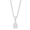 Thumbnail Image 1 of 0.23 CT. Diamond Solitaire Pendant in 10K White Gold
