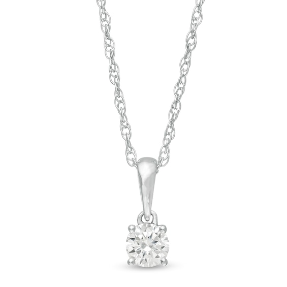 0.23 CT. Diamond Solitaire Pendant in 10K White Gold 0.23 CT. Diamond Solitaire Pendant in 10K White Gold