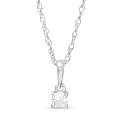 CT. Princess-Cut Diamond Solitaire Pendant in 10K Gold