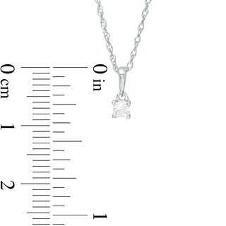CT. Princess-Cut Diamond Solitaire Pendant in 10K Gold