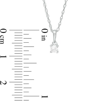 CT. Princess-Cut Diamond Solitaire Pendant in 10K Gold