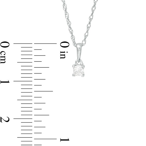 CT. Princess-Cut Diamond Solitaire Pendant in 10K Gold