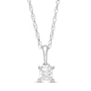 Thumbnail Image 0 of 0.23 CT. Princess-Cut Diamond Solitaire Pendant in 10K White Gold