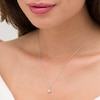 Thumbnail Image 2 of 0.23 CT. Princess-Cut Diamond Solitaire Pendant in 10K White Gold