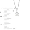 Thumbnail Image 2 of 0.23 CT. Princess-Cut Diamond Solitaire Pendant in 10K White Gold