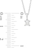Thumbnail Image 3 of 0.23 CT. Princess-Cut Diamond Solitaire Pendant in 10K White Gold