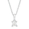 Thumbnail Image 1 of 0.29 CT. Princess-Cut Diamond Solitaire Pendant in 10K White Gold