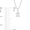 Thumbnail Image 3 of 0.29 CT. Princess-Cut Diamond Solitaire Pendant in 10K White Gold