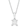 Thumbnail Image 0 of 0.45 CT. Princess-Cut Diamond Solitaire Pendant in 10K White Gold