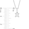 Thumbnail Image 2 of 0.45 CT. Princess-Cut Diamond Solitaire Pendant in 10K White Gold