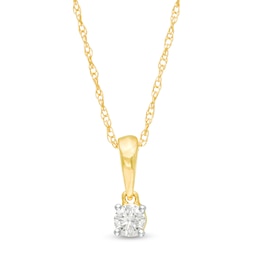 0.085 CT. Diamond Solitaire Pendant in 10K Gold