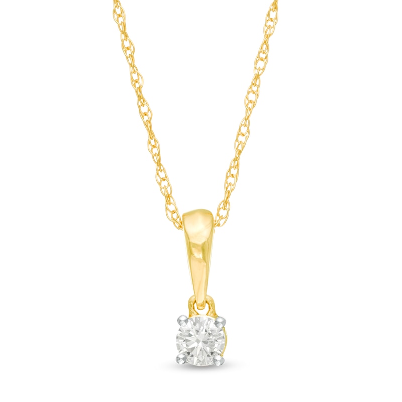 CT. Diamond Solitaire Pendant in 10K Gold