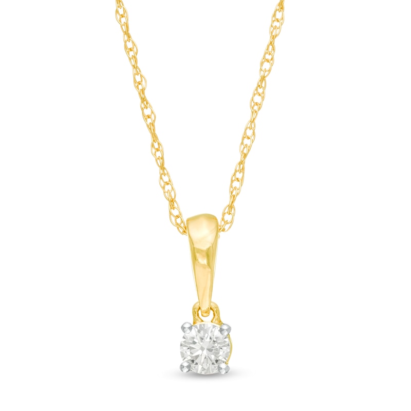 0.085 CT. Diamond Solitaire Pendant in 10K Gold