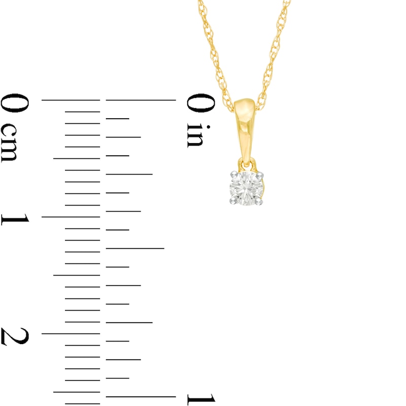 0.085 CT. Diamond Solitaire Pendant in 10K Gold