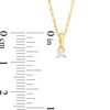 Thumbnail Image 2 of 0.085 CT. Princess-Cut Diamond Solitaire Pendant in 10K Gold