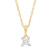 Thumbnail Image 0 of 0.23 CT. Princess-Cut Diamond Solitaire Pendant in 10K Gold