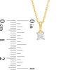 Thumbnail Image 2 of 0.23 CT. Princess-Cut Diamond Solitaire Pendant in 10K Gold