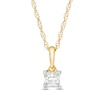 Thumbnail Image 1 of 0.29 CT. Princess-Cut Diamond Solitaire Pendant in 10K Gold