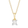 Thumbnail Image 0 of 0.29 CT. Princess-Cut Diamond Solitaire Pendant in 10K Gold