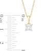 Thumbnail Image 3 of 0.45 CT. Princess-Cut Diamond Solitaire Pendant in 10K Gold