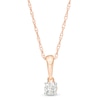 CT. Diamond Solitaire Pendant in 10K Rose Gold