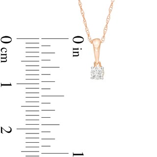 CT. Diamond Solitaire Pendant in 10K Rose Gold