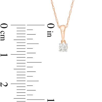 CT. Diamond Solitaire Pendant in 10K Rose Gold