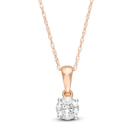 0.29 CT. Diamond Solitaire Pendant in 10K Rose Gold