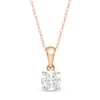 Thumbnail Image 1 of 0.45 CT. Diamond Solitaire Pendant in 10K Rose Gold