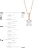 Thumbnail Image 3 of 0.23 CT. Princess-Cut Diamond Solitaire Pendant in 10K Rose Gold