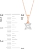 Thumbnail Image 3 of 0.45 CT. Princess-Cut Diamond Solitaire Pendant in 10K Rose Gold