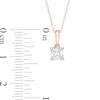 Thumbnail Image 2 of 0.45 CT. Princess-Cut Diamond Solitaire Pendant in 10K Rose Gold