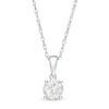 Thumbnail Image 0 of 0.69 CT. Diamond Solitaire Pendant in 10K White Gold