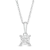 Thumbnail Image 0 of 0.69 CT. Princess-Cut Diamond Solitaire Pendant in 10K White Gold